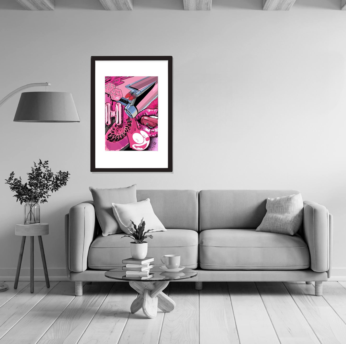 13. Pink Cadillac – Signed Limited Edition Automotive Art Print by Helen Stanley
