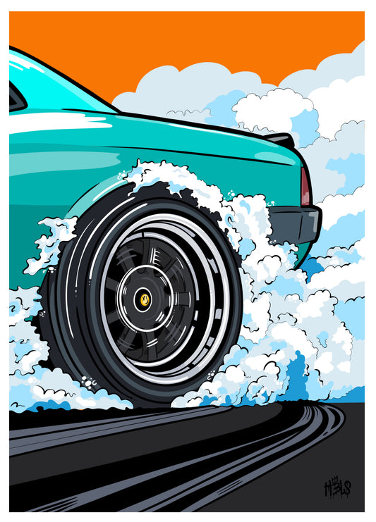 Burnout | Car Culture Art Print